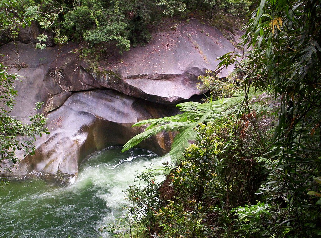 Water from Babinda Creek flowing into the Devil's Pool